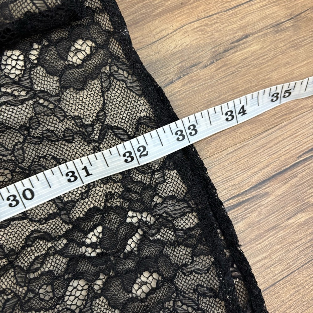 Alice Olivia Deena Drop Waist Lace Dress Black Natural Long Sleeve - Picture 9 of 9